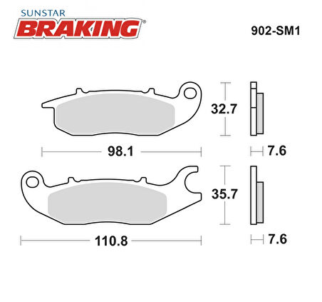 YARI METALİK ÖN FREN BALATASI / HONDA / MSX 125 / 125cc / ÖN  / 2013-2014-2015-2016-2017-2018-2019-2020-2021-2022