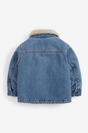 Pamuklu Borg Astarlı Denim Ceket