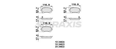 ARKA FREN BALATASI CHRYSLER GRAND VOYAGER V DODGE CARAVAN JOURNEY