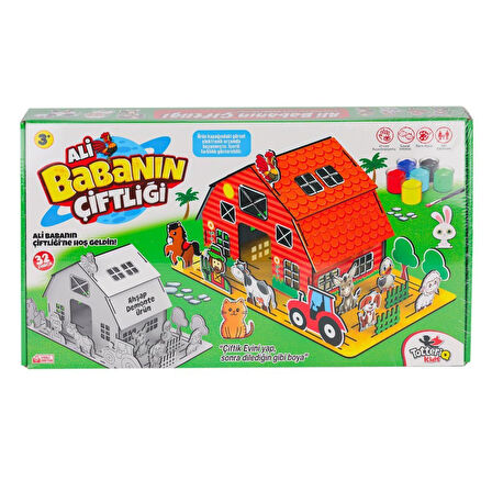 8202 Ali Babanın Çiftliği 3D Puzzle ve Boyama -Totteriq