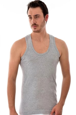 Seher Erkek Penye Atlet-Gri-6/2XL