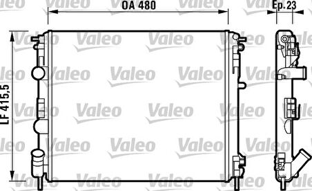 RADYATÖR CLIO 2-KANGOO -LOGAN-SOLENZA-1.5DCİ-1.4-1.6 165-1.9DTI AC MEK 480X414.5X34 8200343476 6001545765 8200033831