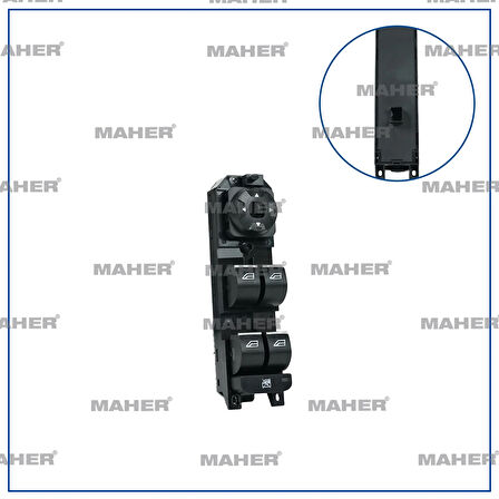 DÜĞME CAM AÇMA MONDEO 2007-2014 / S-MAX / GALAXY (DÖRTLÜ) AYNA AYAR DÜĞMELİ ÇERÇEVESİZ ÇERÇEVESİZ SOL 7S7T14A132AB