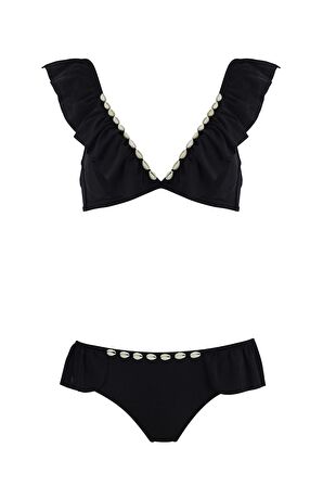 Volanlı Deniz Kabuklu Bikini Takım