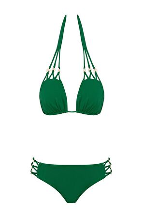 Deniz Kabuklu Bağcıklı Bikini Takım