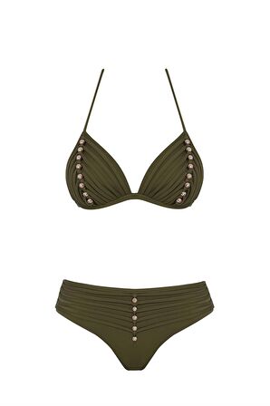 Üçgen Boncuklu Bikini Takım 