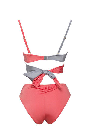 Çift Renk Straplez Bikini Takım 