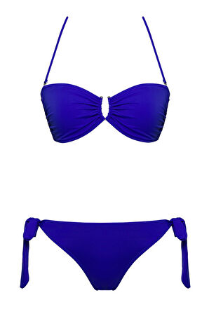 Aksesuarlı Straplez Bikini Takım 