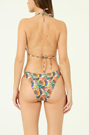 Üçgen Aksesuarlı Brezilya Bikini Takım 