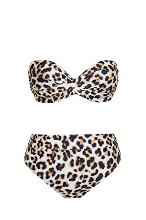 Dönmeli Yüksek Bel Bikini Takım 