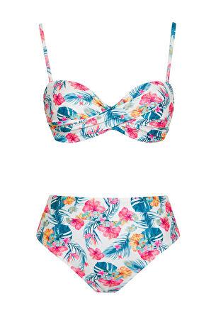 Dönmeli Yüksek Bel Bikini Takım 