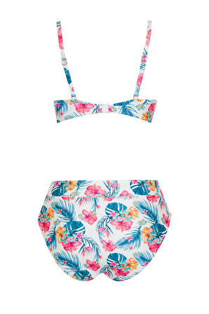 Dönmeli Yüksek Bel Bikini Takım 