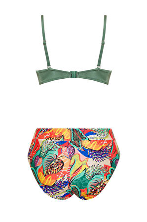Dönmeli Yüksek Bel Bikini Takım 