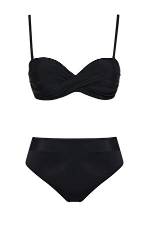 Dönmeli Yüksek Bel Bikini Takım 