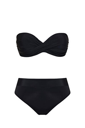 Dönmeli Yüksek Bel Bikini Takım 