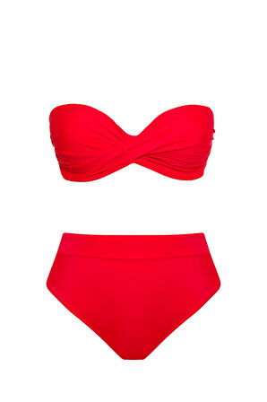 Dönmeli Yüksek Bel Bikini Takım 