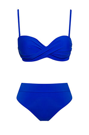 Dönmeli Yüksek Bel Bikini Takım 