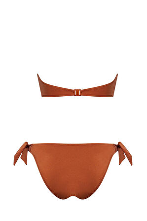 Aksesuarlı Straplez Bikini Takım 