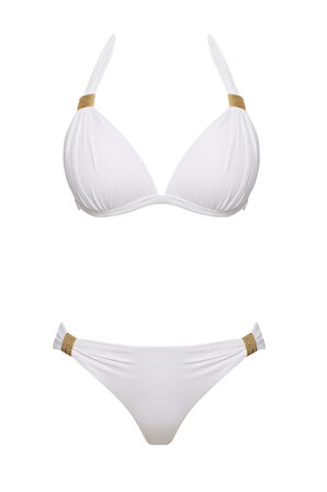 Aksesuarlı Kaplı Destekli Bikini Takım 
