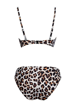 Kaplı Telli Balenli Bikini Takım 