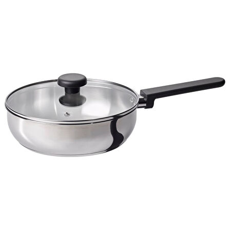 Sote tavası, cam-paslanmaz çelik, 24 cm, kapaklı