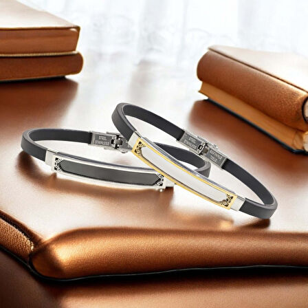  FM İsim Yazılabilir Kişiselleştirilebilir Çelik Bileklik 3183SCB024 