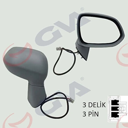 DIŞ DİKİZ AYNASI SAĞ JAZZ 2004 ELEKTRİKLİ ISITMALI ASTARLI KONVEKS