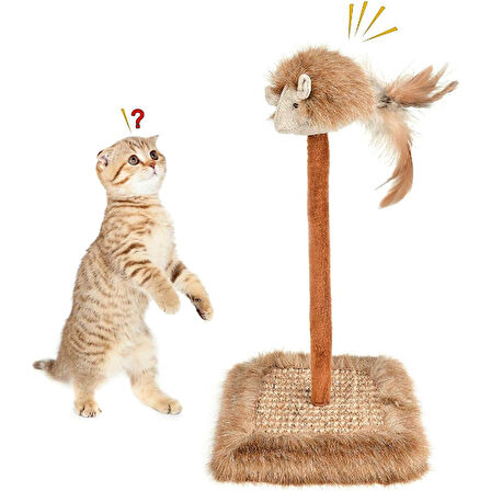 Sesli Oyuncaklı Kedi Tırmalama Tahtası 
