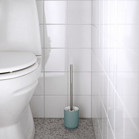 Tuvalet fırçası, açık gri-turkuaz, 38 cm