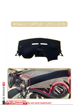 Renault Captur 1 (2013-2019) Torpido Koruma  Halısı -  Bej Kenar