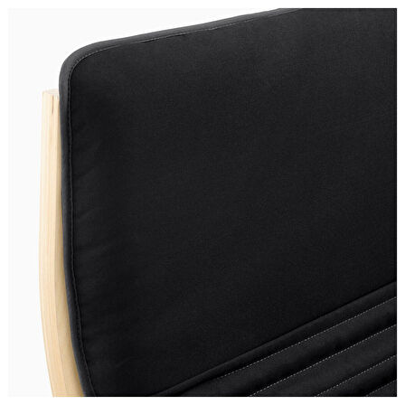 Sallanan koltuk, knisa siyah-huş, yüksek arkalıklı