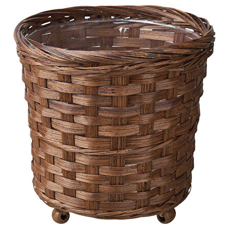 Bambu saksı, kahverengi, 15 cm