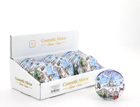 Taşlı İstanbul Tasarımı El Aynası Kalın Model 5