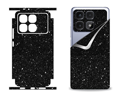 Xiaomi Redmi K70 Ultra için uyumlu 360 full arka kaplama koruma sticker - SİMLİ SİYAH