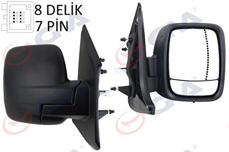 DIŞ DİKİZ AYNASI SAĞ TRAFIC-VİVARO 2014 ELEKTRİKLİ ISITMALI SENSÖRLÜ DESENLİ ASFERİK 6 FİŞ VM-976EHSAR 963745863R 963651588R 4422961