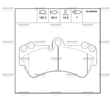 FREN BALATA TOUAREG 2002-2010 / CAYENNE 2002-2010 (17 JANT) ÖN 7L0698151Q
