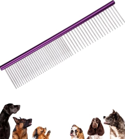 BakGelAl 19 cm Parlak Metal Köpek Tarağı – Sık Dişli Tüy Bakım, Tımar ve Dolaşıklık Açma Tarağı