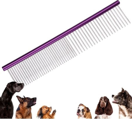 BakGelAl 19 cm Parlak Metal Köpek Tarağı – Sık Dişli Tüy Bakım, Tımar ve Dolaşıklık Açma Tarağı