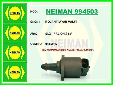 ROLANTİ AYAR VALFİ SLX - PALIO 1.2 85 9945035