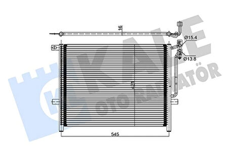 KLIMA RADYATORU BMW E46 M43 M52 M54 N40 N42 N45 64538377614