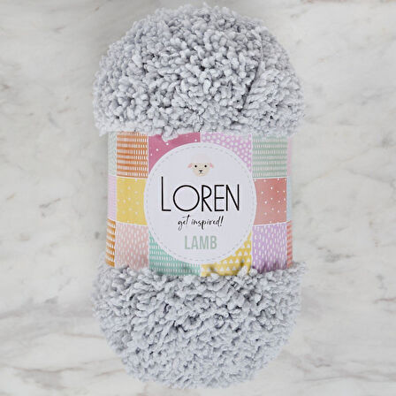Loren Lamb Açık Gri El Örgü İpi - R044