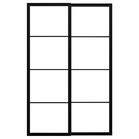 Sürgü kapak iskeleti, siyah, 150x236 cm