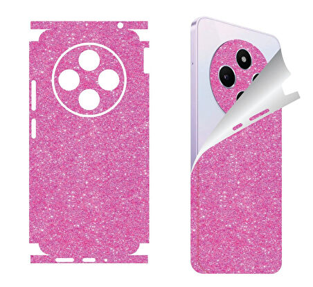 Xiaomi Poco C61 için uyumlu 360 full arka ve yan kaplama koruma sticker - PocoC61SimliPembe