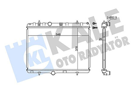 RADYATÖR C3 2002C2 2003207 2007 1.4-1.6 165-1.6HDI AC MEK AL/PL/BRZ 378X548X26 1333 89 1330 P8