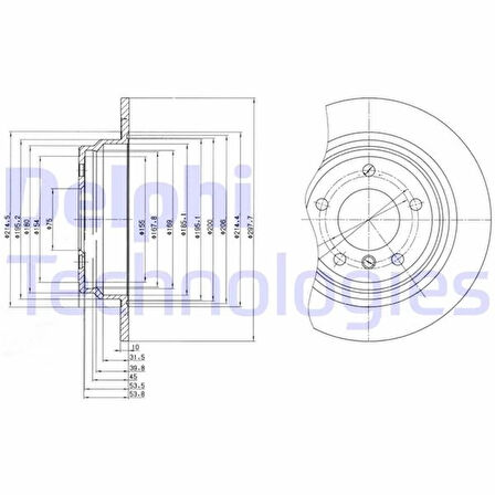 FREN DISKI ARKA BMW E39 1996-2003 34216767049