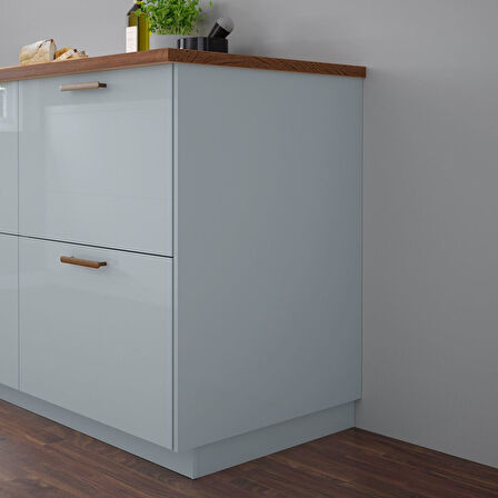 Kaplama paneli, parlak cila açık gri-mavi, 62x80 cm