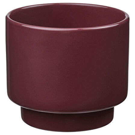 Seramik saksı, kahverengi-kırmızı, 12 cm