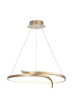 Ömür Avize  Penumbra Modern Ledli Eskitme Gold Kasa Avize