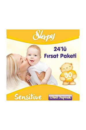 Sleepy Islak Havlu Sensitive 90 Lı 24 Paket 2160 Yaprak