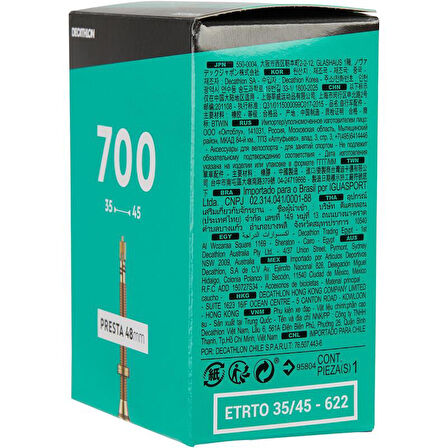 700 × 35/45 - 48 mm İç Lastik Presta Valf Uyumlu